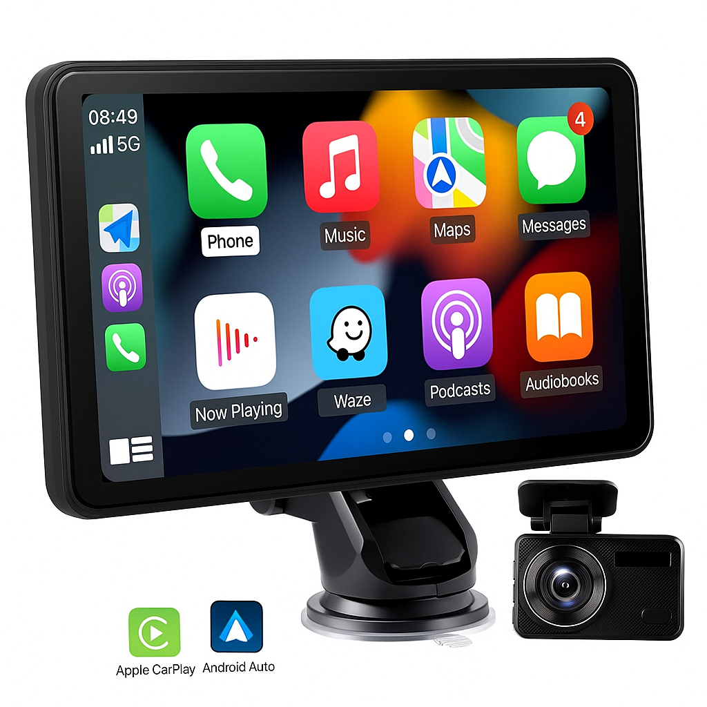 Pack CarPlay Sans Fil + Dashcam HD | Apple CarPlay & Android Auto Universel